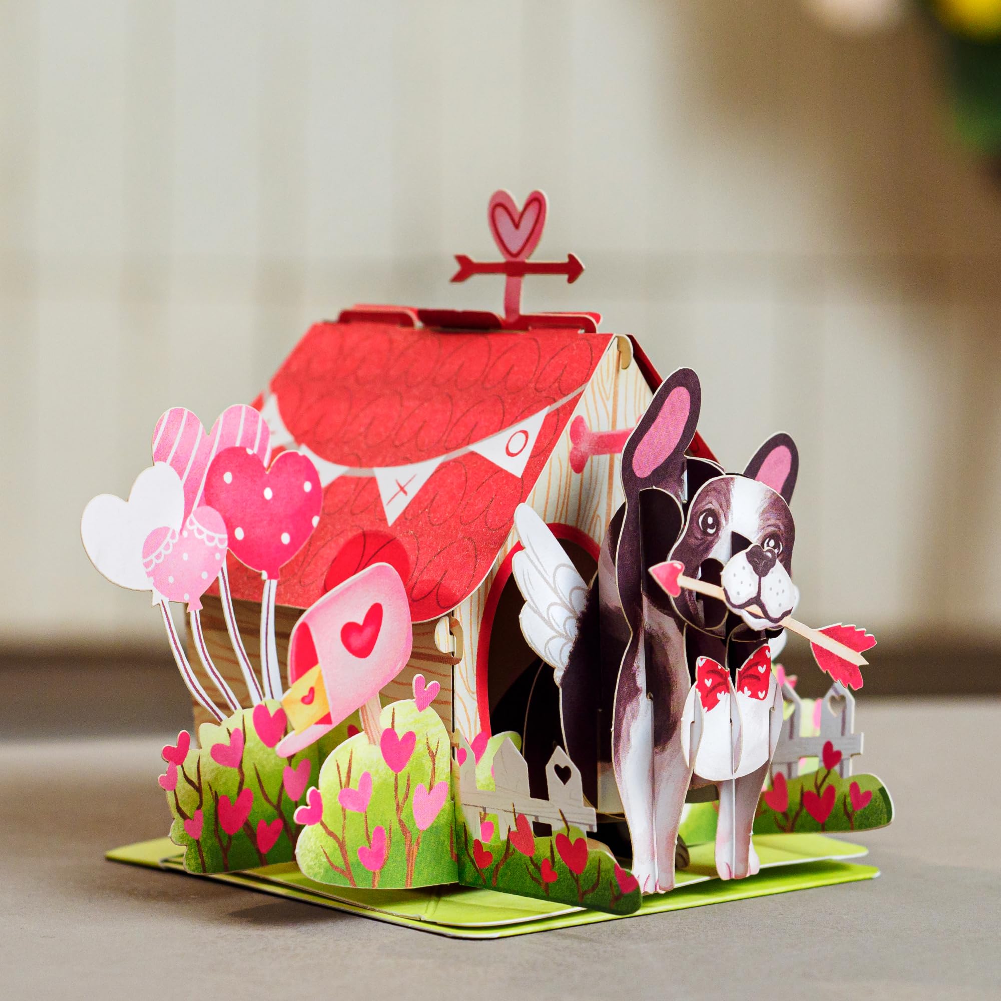 Amazon.com : Paper Love 3D Pup's Love Cabin Pop Up Card, with